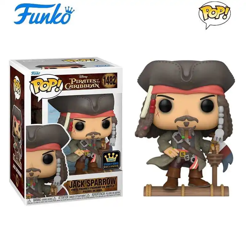 

Funko POP Original Pirates of The Caribbean Anime Figure Jack Sparrow 1482 Action Figure Toys for Boys Girls Kids Gift