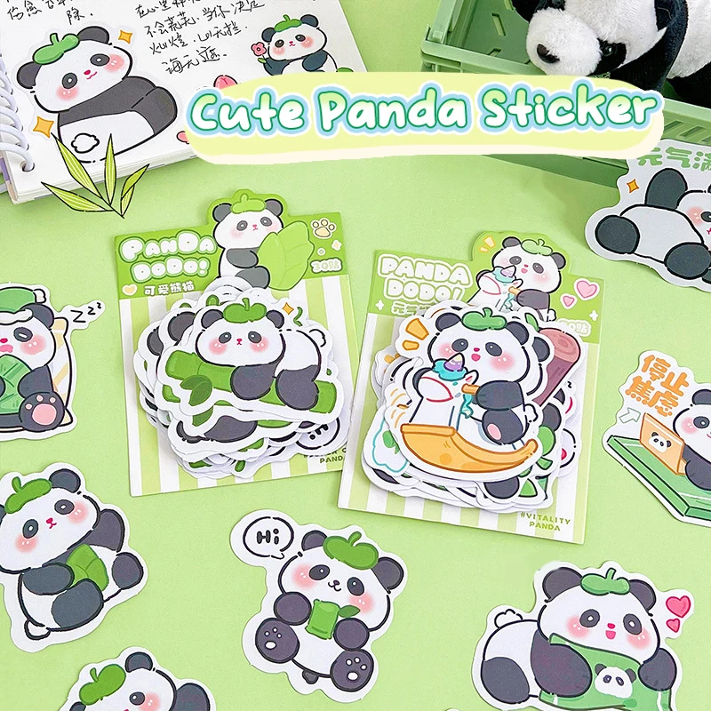 30Sheets Cute Kawaii Cartoon Capybara Panda Stickers Creative Diary Decoration Stickers Stationery Office School Children Gifts