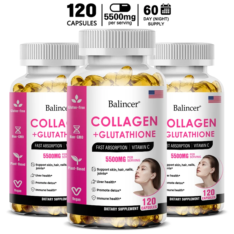 Collagen Vitamin Capsules for Hair, Skin and Nails, Premium Collagen Supplement