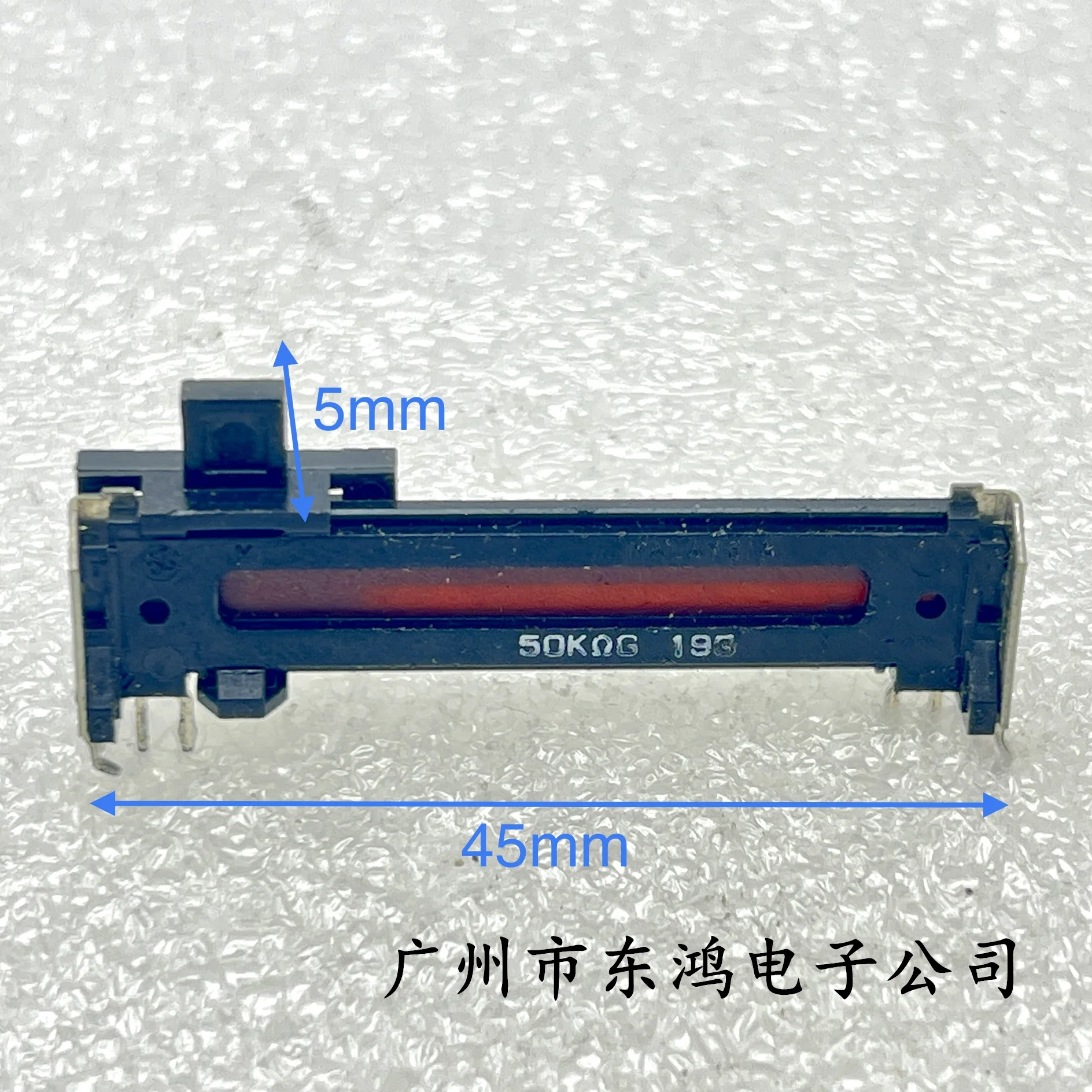 1 PCS 45mm plastic potentiometer G50K with midpoint positioning shaft length 5mm
