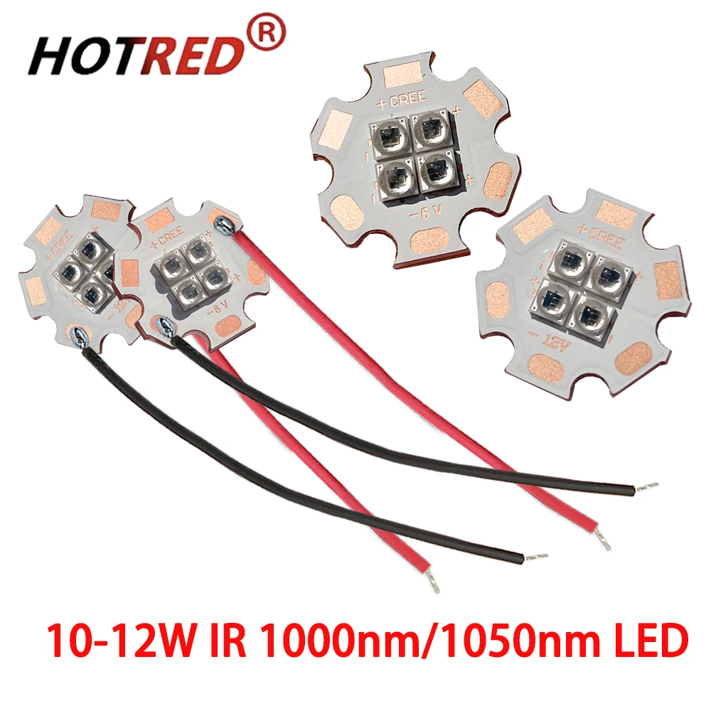 LED High Power IR 10W Chip Beads 1000nm 1050nm 12W 3535 Beads Infrared FarRed Diode Lamp 1.4V 3.2V 6.4V For Night Vision Camera