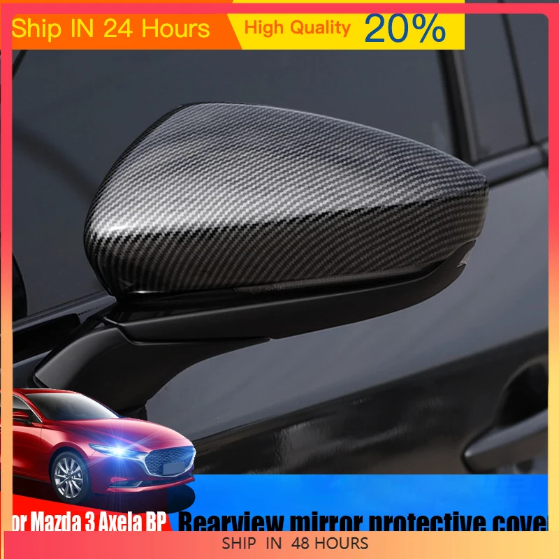 Новый защитный чехол для зеркала заднего вида из АБС-пластика, аксессуары для модификации автомобиля для Mazda 3 Axela BP 2019 2020 2021 2022 2023 2024 2025