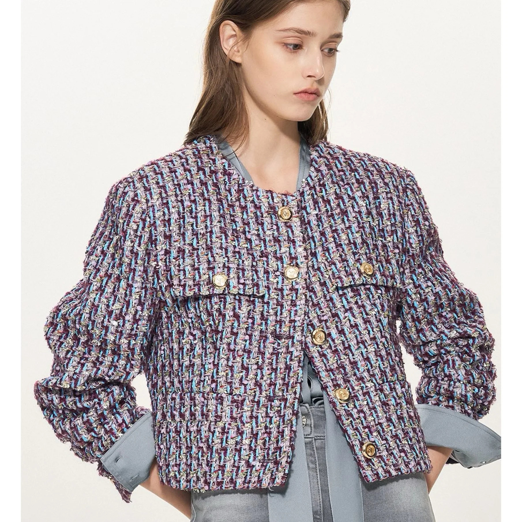 

Ele Faionable Round Ne Single Button Slim Fit ort Верхняя одежда Korean Single E 24, осенняя теплая одежда для поездок на работу