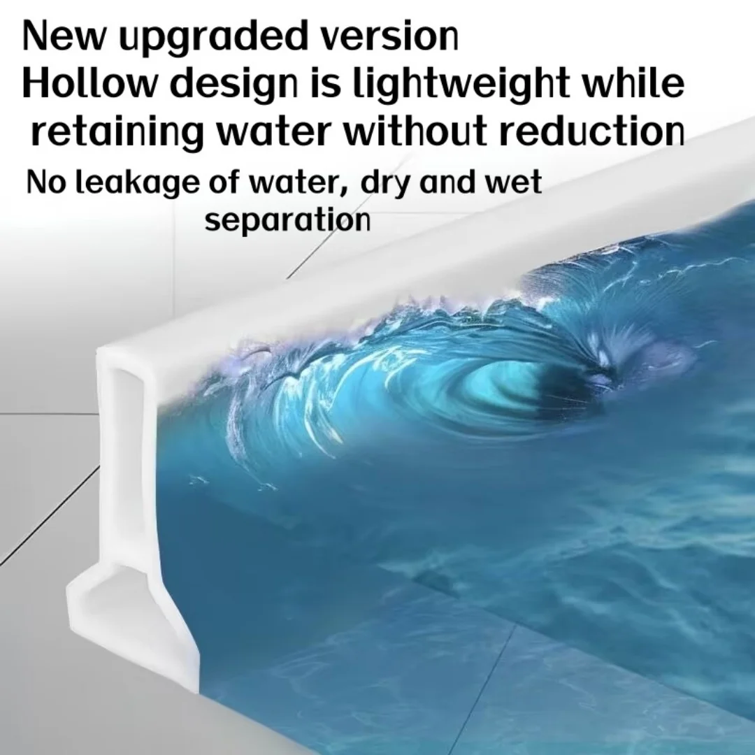 

Bathroom Shower Water Stopper Dam Barrier Seal Strip PVC Self-adhesive Practical Accessories