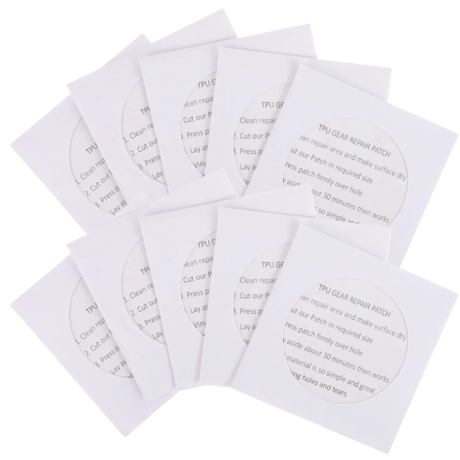 25 قطعة حلقة سباحة قابلة للنفخ رقعة إصلاح الإطارات بولي يوريثان ذاتية اللصق مانعة للتسرب قوي التصحيح لإصلاح معطف واق من المطر في الهواء الطلق