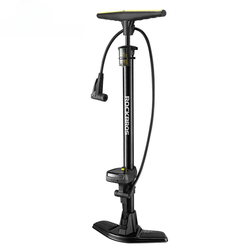 

High Pressure Bike Bicycle Air Pump with Electric Pressure Gauge l Portable Mountain Stand Bicycle Pump