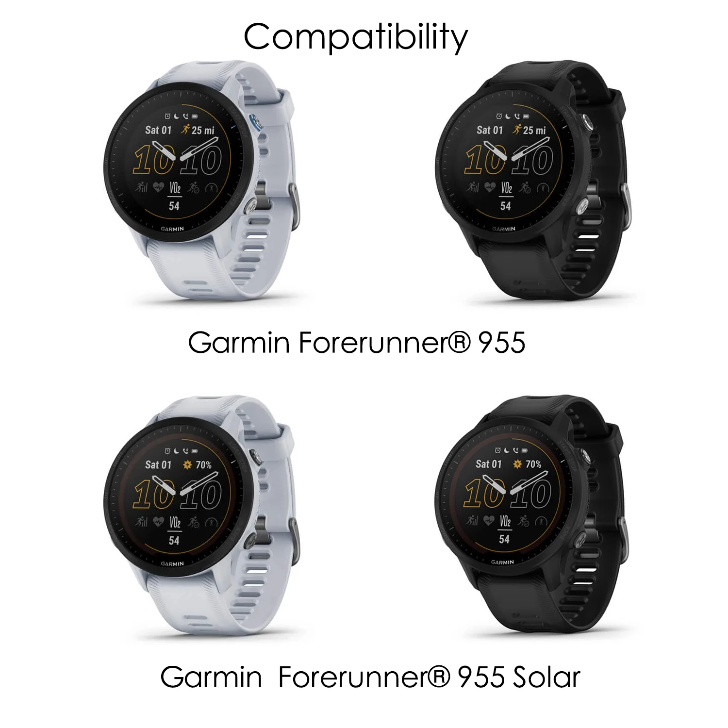 Tempered Glass Screen Protector for Garmin Forerunner 955/955 Solar,9H Hardness Bubble-Free Screen Protective Glass 3 Packs