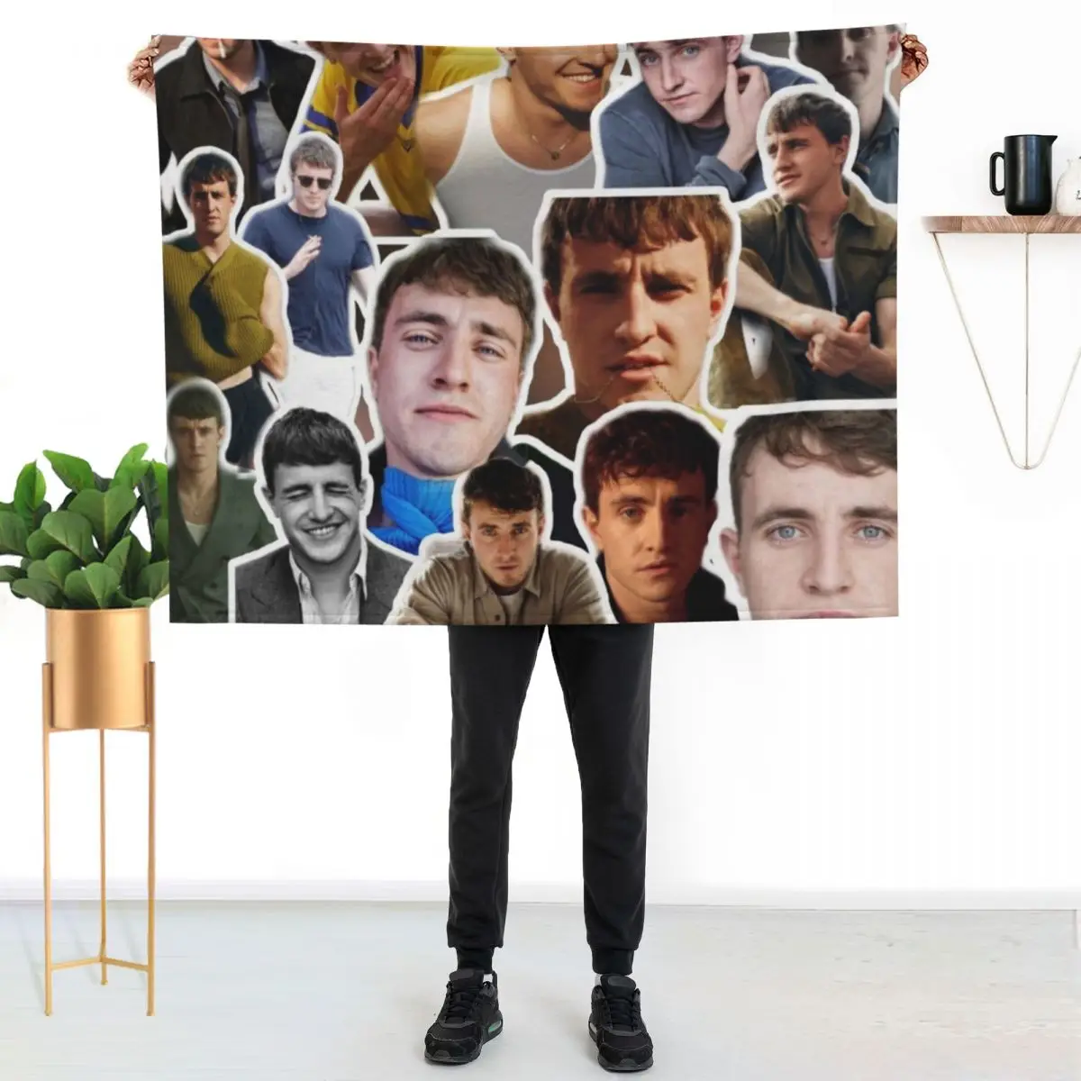 

paul mescal photo collage Throw Blanket Lightweight Cozy Blanket for Bed Sofa