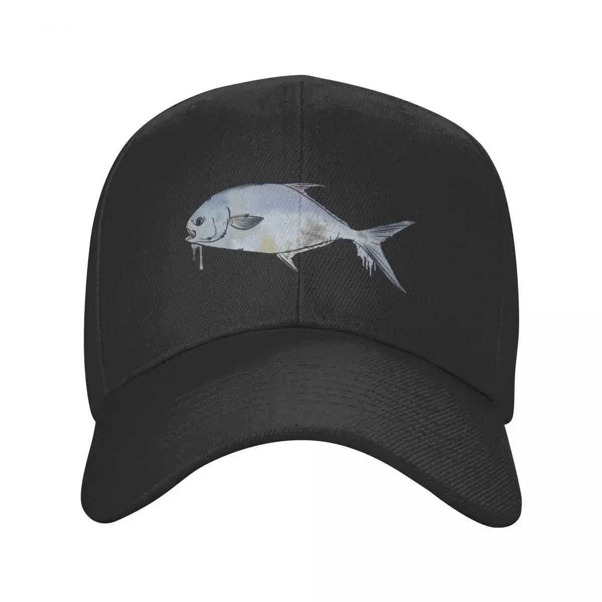 Permit fish illustration Baseball Cap western Hat Military Tactical Cap Sunscreen Wild Ball Hat Caps Women Men's