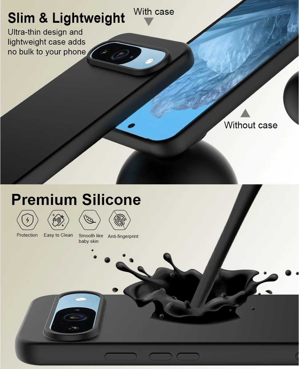 Für Google Pixel 10 8 9 Pro XL 8a 7 Pro 7a Handyhüllen Stoßfeste Weiche Bumper-Rückabdeckung für Pixel 6 10 Pro 6a Hülle Zubehör – Detail 2