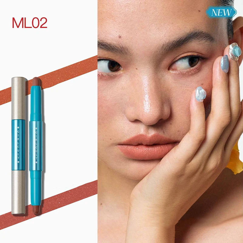 Girlcult Stick per trucco multiuso 3 in 1 Matita per labbra Fard Ombretto Impermeabile a lunga durata Opaco Cremoso Uso professionale e quotidiano