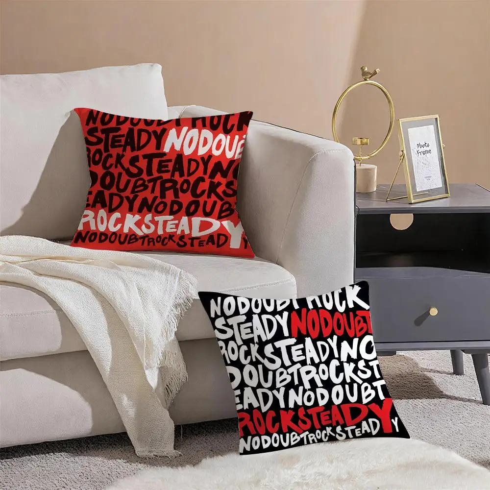 Spirited Eclectic Music N-No Doubt Cushion Cover Sofa Home Living Room Car Decor Washable Decorative Square Pillowcase