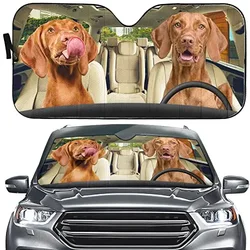 MEILISA Funny Vizsla parabrezza anteriore parasole, Vizsla Dog Driving parasole automatico, visiera parasole per Auto per camion SUV Block raggi UV Sun