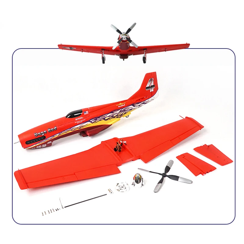 Fms 1100mm 3D Sport Version P51 Mustang Racing Electromechanical Simulation Assembled Fixed-Wing RC Airplane Model