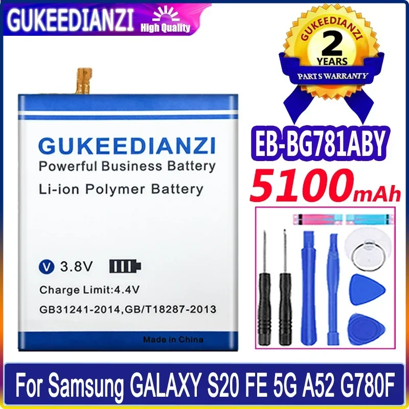 High Capacity Mobile Phone Replacement Battery EB-BG781ABY 5100mAh For Samsung Galaxy S20 FE 5G SM-G781 A52 SM-A526/DS Batteries