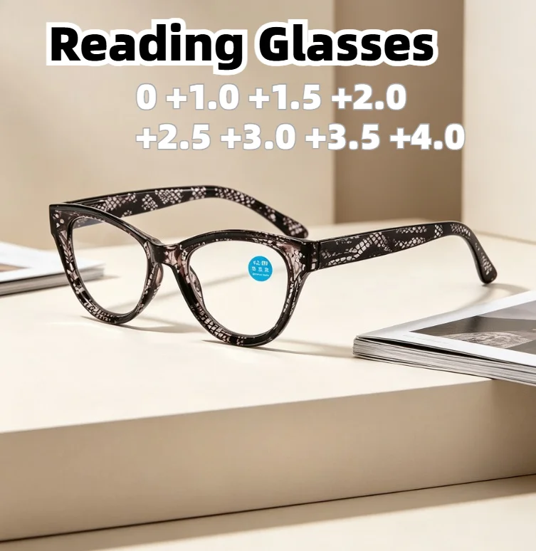 

Gradient Cat Eye Reading Glasses Lightweight Frame Anti Blue Light Presbyopia Eyeglasses Diopters 0~+4.0 for Women Fashion