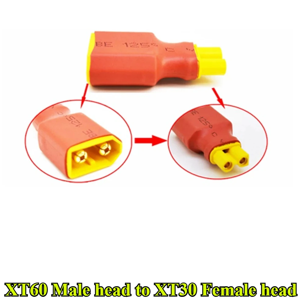 XT60 Male/Female to XT30/XT60/XT90/EC3/EC5/TRX/T Plug/Big Tamiya/4.0mm Banana Plug Connector Conversion Adapter for RC Battery view 4