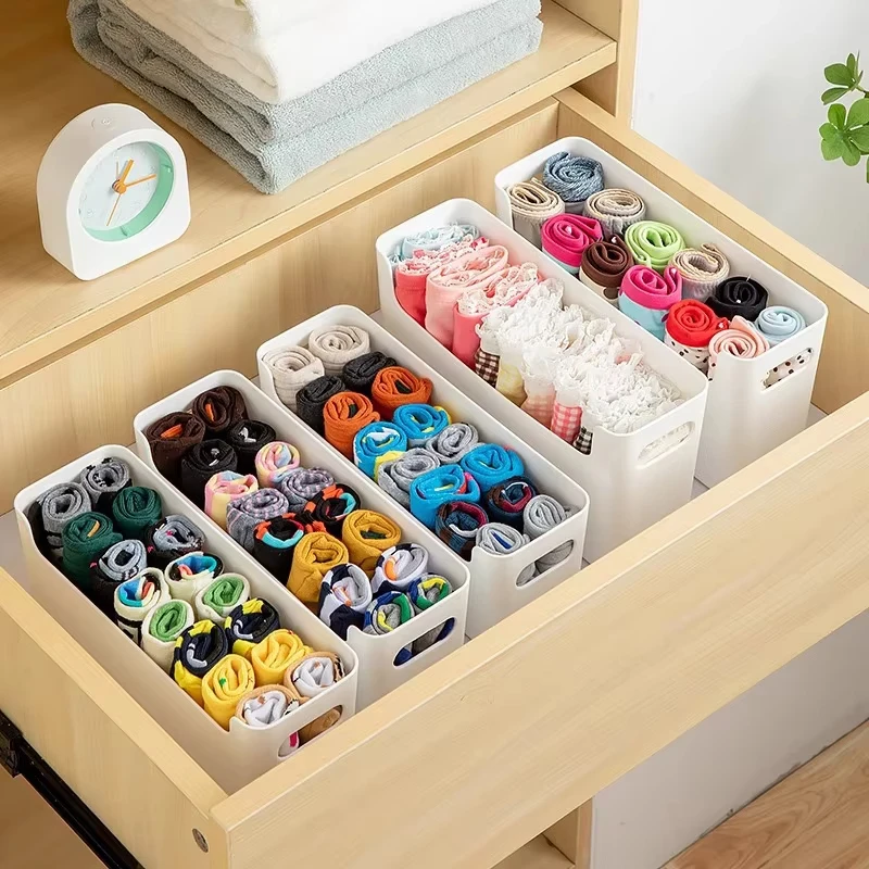 1PC No Need To Punch Holes Can Be Hung Storage Rack Home Wardrobe Socks Underwear Underwear Organizing Storage Box