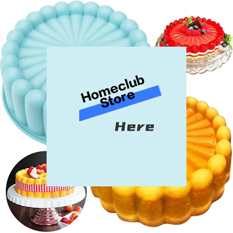 Silicone Round Baking Pan Charlotte Cakes Baking Pan Sponge Flan Mold Shortcake Baking Pan Kitchen Silicone Mould【Homeclub】