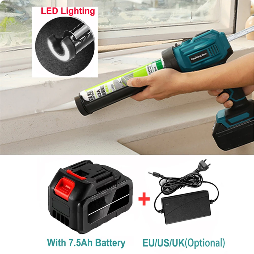 

1Pc Electric Caulking Gun With Battery Wireless Glass Glue Gun For Makita 18V Cement Glass Adhesive Glue Seal Sealant Tool Set