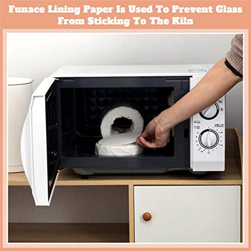 100 Sheets Round Microwave Kiln Paper Shelf Paper 4.7 Inch Ceramic Fiber Paper Insulation Ceramic Fiber Blanket