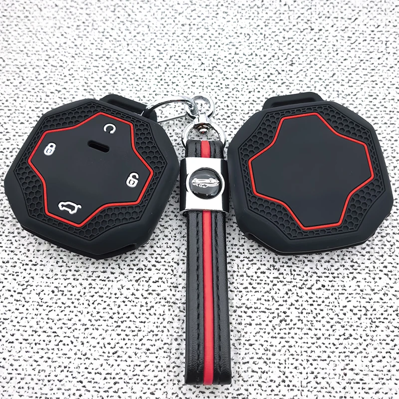 New Silicone Car Key Case Cover Protective for Chery Jetour To Genesis Traveller T2 X90 X70 X95 DASHING X-1 Plus DTC L9 Kechain