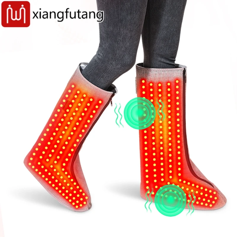 

Red Light Heated Foot Calf Boot Wrap Foot Vibration Massager Electric Heated Pad for Feet Ankle Toes Instep Joint Pain Relief
