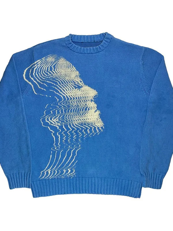 فضفاض المتضخم هوديي سترة العصرية الهيب هوب Sle ملابس داخلية ملابس خارجية محبوك سترة مريحة طويلة Sve جولة Ne