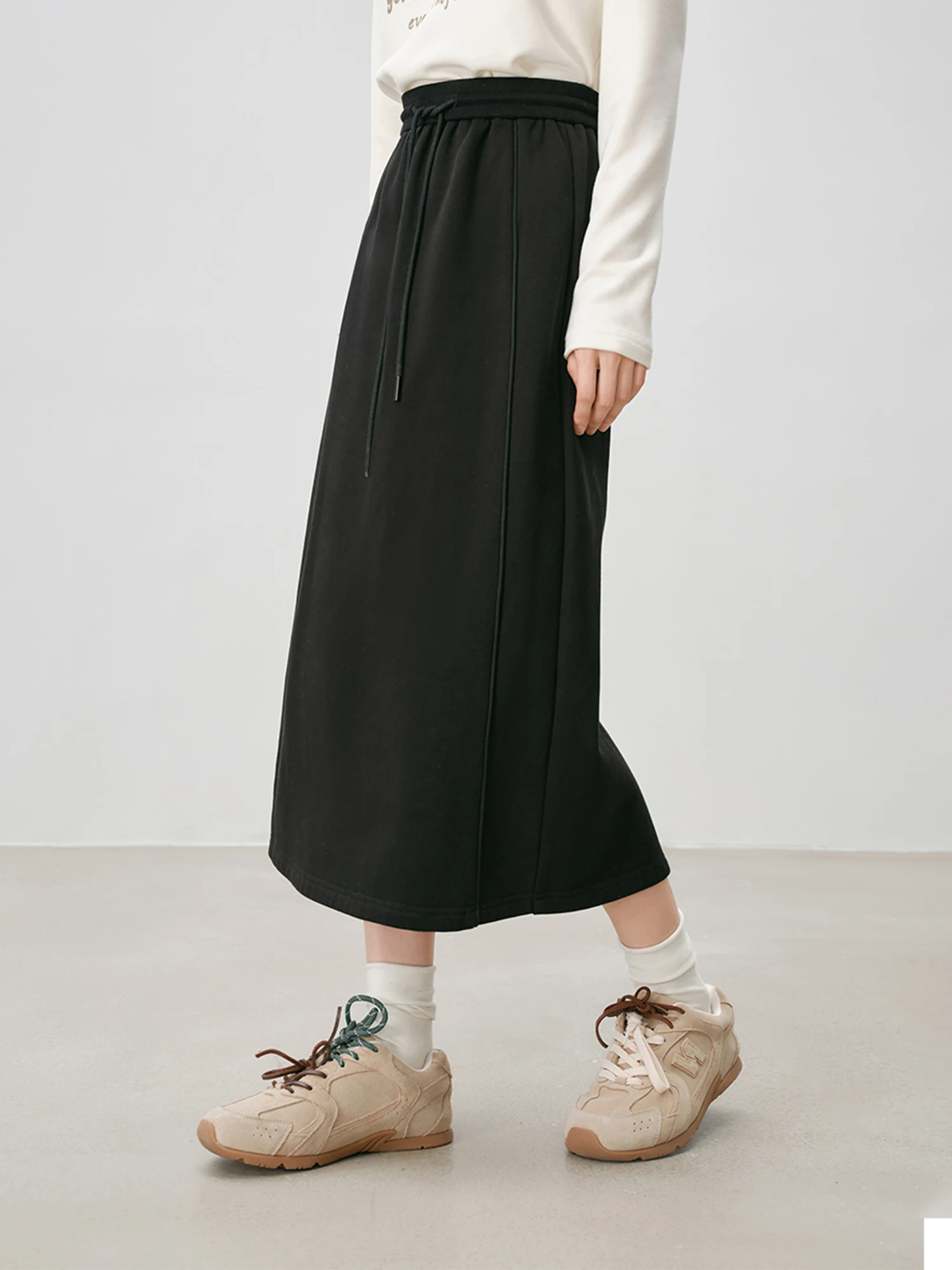 ZIQIAO Petite Size Casual Hoodie Jacket, Half Skirt Set Women's 2024 Autumn/winter New Item Casual Loose 24ZQ93236+24ZQ93235