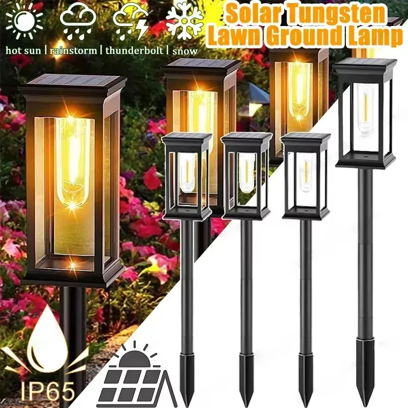 Lampes solaires pour allées, lampes solaires d'extérieur, lampes de jardin à énergie solaire pour allées, cours, pelouses, éclairage paysager et décoration