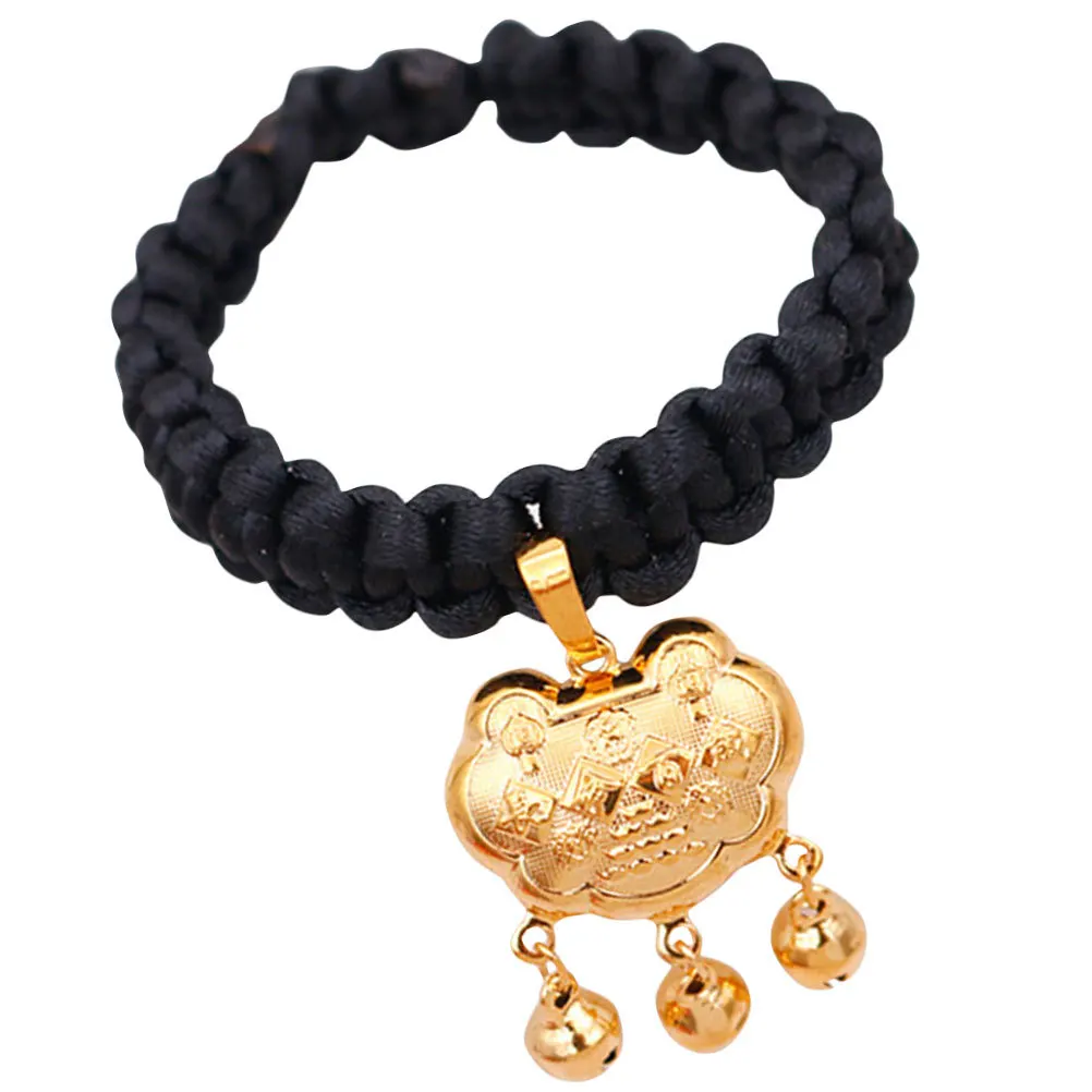 

Exquisite Gold Lock Pet Collar Bell Pendant Multi-Function Decorative Accessory for Cat Dog Holiday Decoration