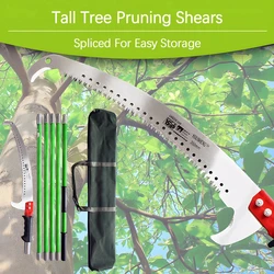 Manual Pole Saw Extendable Tree Pruner Sharp Steel Blade For High Branches Trimming Resin Pole And Manganese Alloy Saw Blade