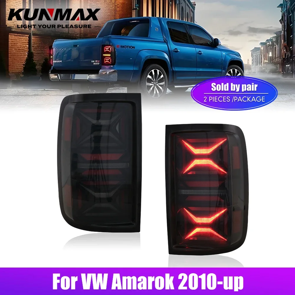 

Pair Of LED Tail Lights For VW Amarok 2010-up DRL Reverse Brake Turning Signal Car Rear Tail Light Assembly Plug And Play 2PCs