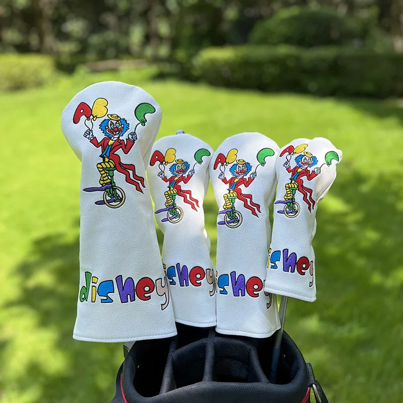 

Funny Clown Golf Headcovers Combo: Driver & Fairway Wood Covers w/Waterproof Fabric (Colorful)