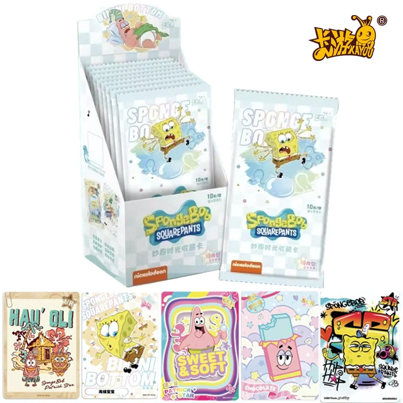 

KAYOU Anime SpongeBob SquarePants Card Figure Collection Trading Cards Cartoon Figure Cute Funny Bikini Beach Collection Cards