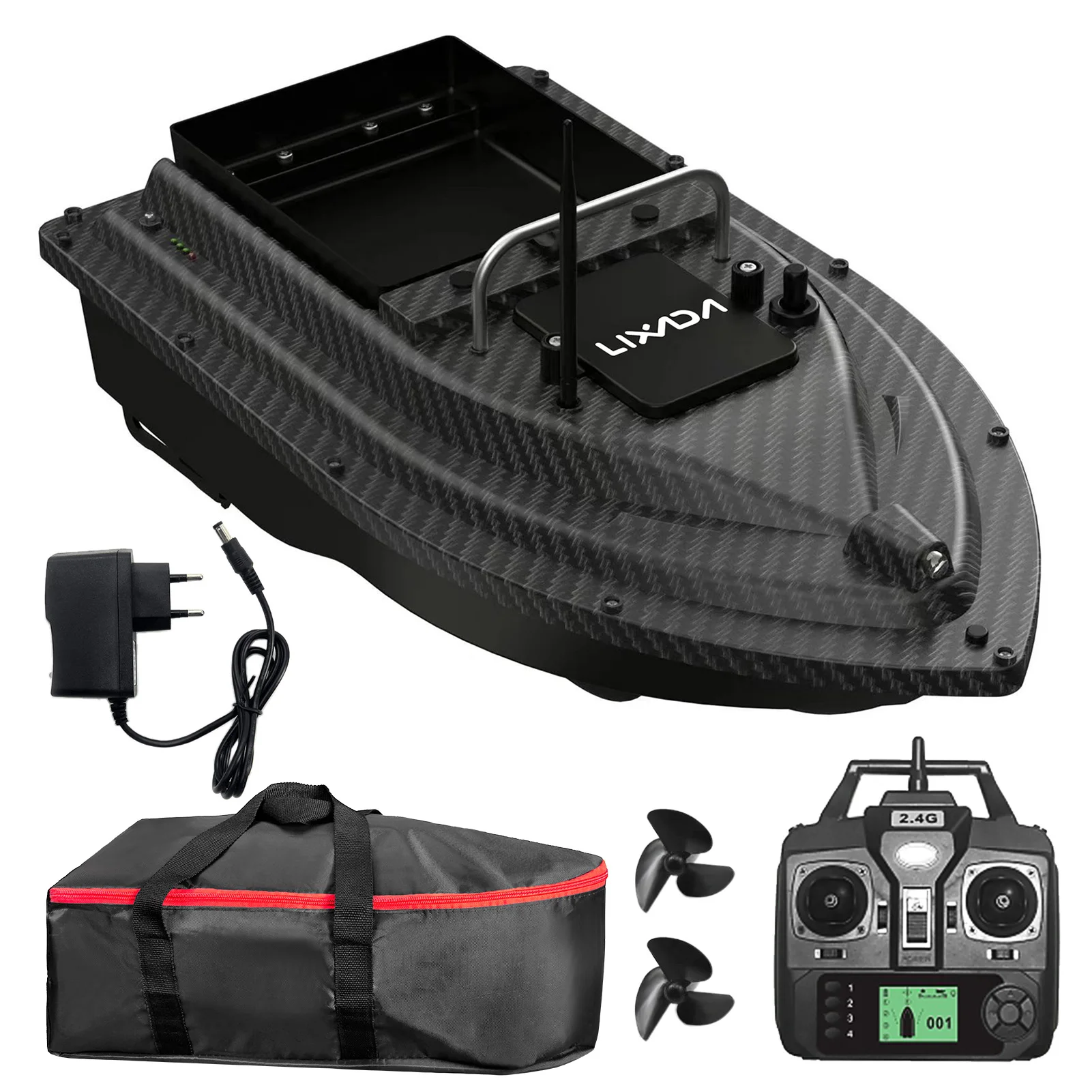 12000mAh GPS Fishing Bait Boat with Large Bait Container Automatic Bait Boat with 400-500M Remote Range