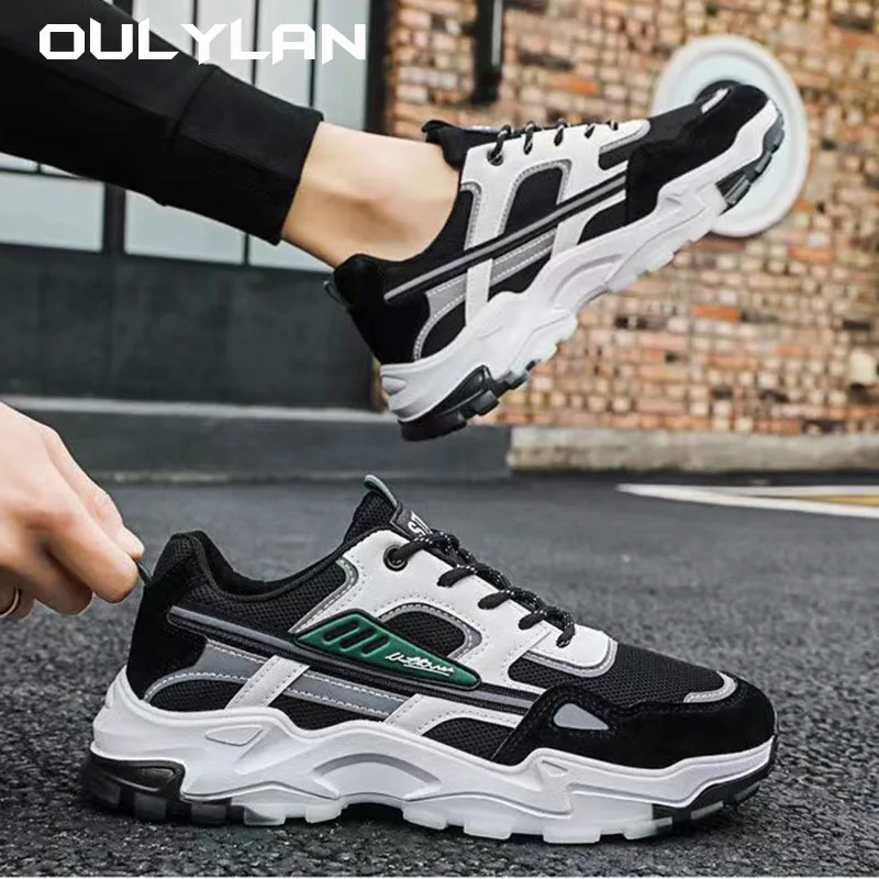 NEW Men\'s Breathable Mesh Running Sneakers Running Shoes Outdoor Anti-skid Sports Running Shoes Men Fashion Sports Shoes 2024