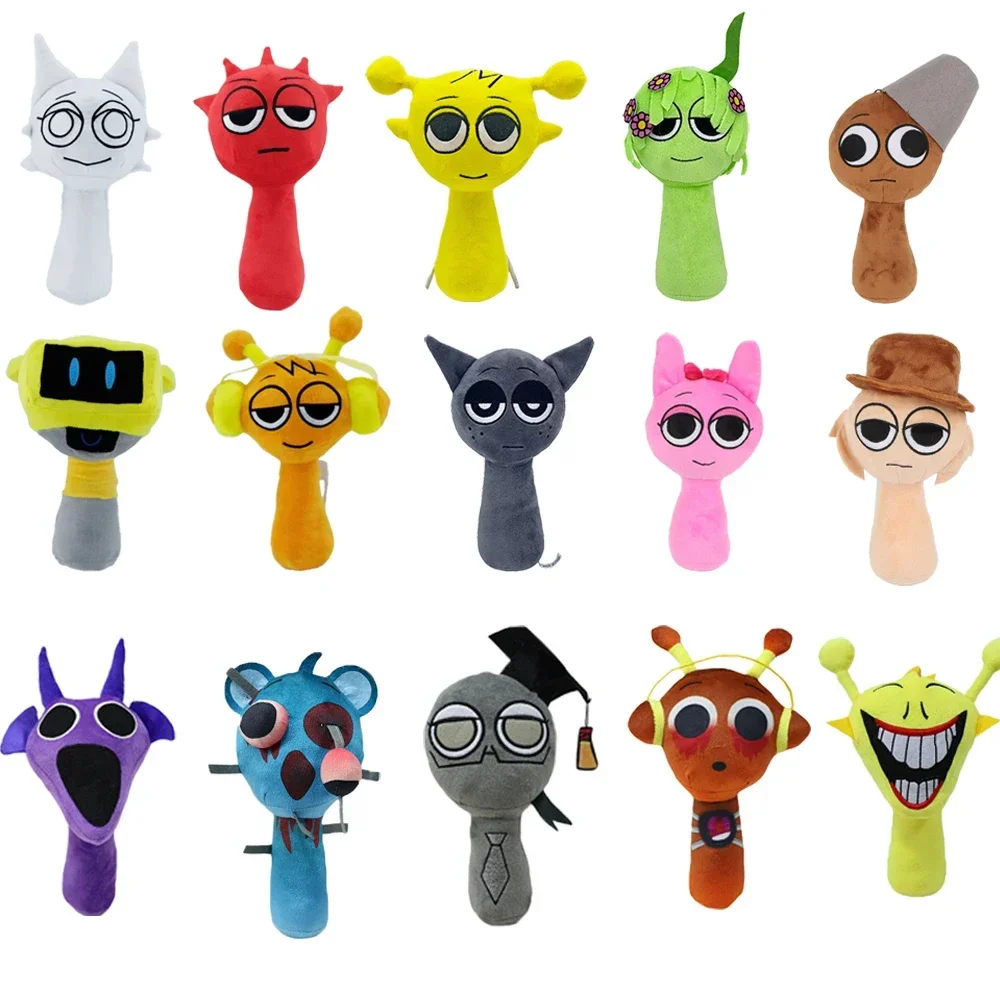 New 2024 Sprunki Incredibox Plush Horror Game Toys Cartoon Cute Soft Stuffed Pillow Anime Plush Doll Kid Birthday Christmas Gift