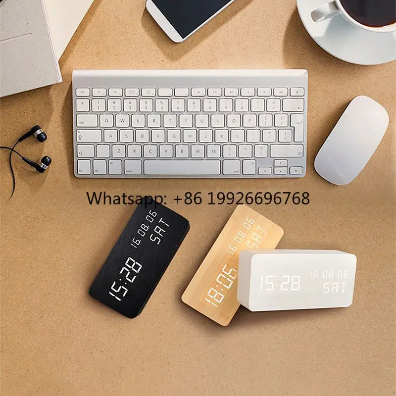 

Battery Powered Wooden Clock Desk