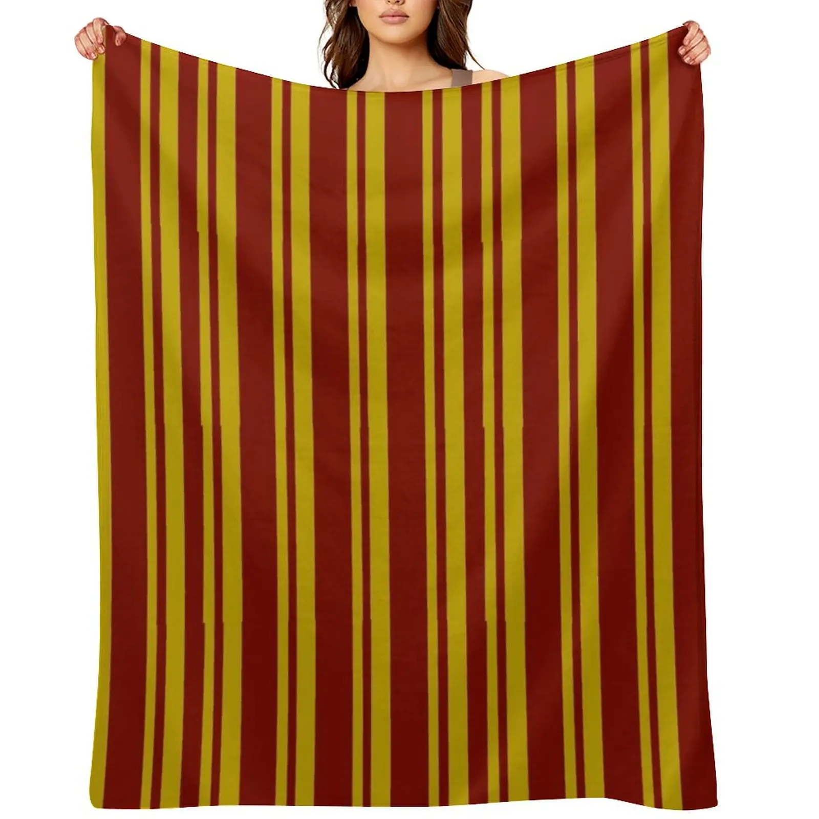 

Maroon and gold stripe pattern Throw Blanket Fashion Sofas blankets ands warm for winter Kid'S Blankets