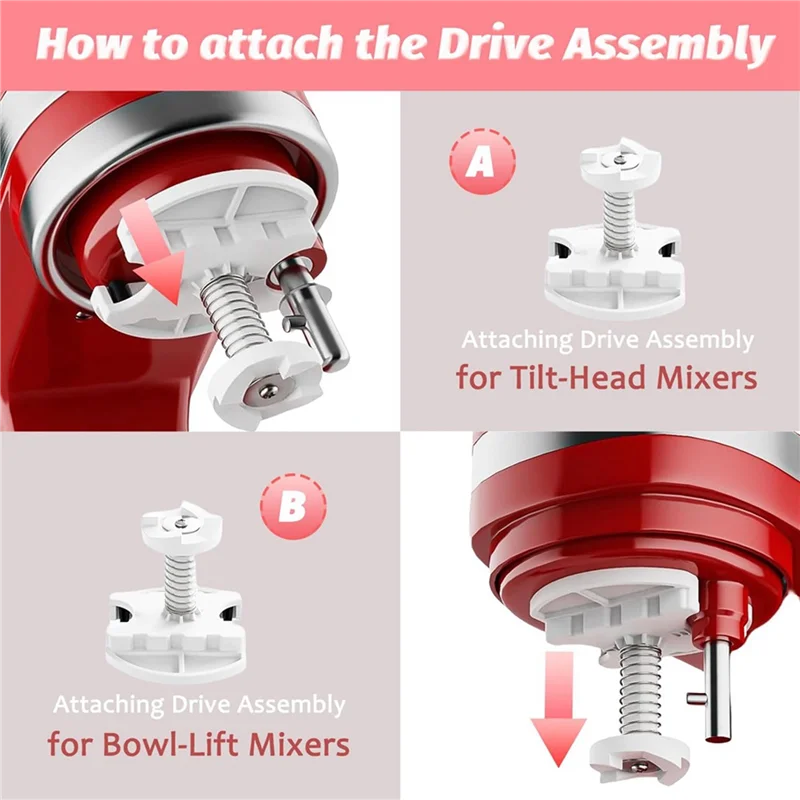 

ABZA-Ice Cream Maker Parts For Kitchenaid,Ice Cream Drive Attachment For Kitchenaid, Fit For Kitchenaid Ice Cream Maker Parts