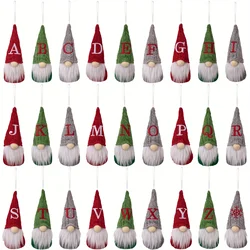 Charming Knitted Gnome Christmas Tree Ornament - Personalized with 26 Letters Rudolph - Perfect for Holiday Decor & Gifts