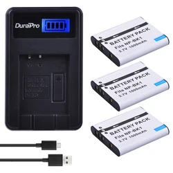 DuraPro NP-BK1 distillé BK1 BatBR 1000mAh Batterie + LCD Chargeur USB Pour Sony S750 Sanalystes S950 S980 W190 WsuspecW180 DSC-S950 MHS-PM1