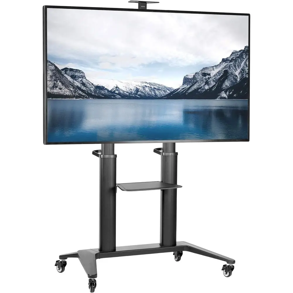 

Усиленная мобильная подставка для телевизоров с диагональю экрана 32-120 дюймов, до 308 фунтов, VESA 1000x600, черная