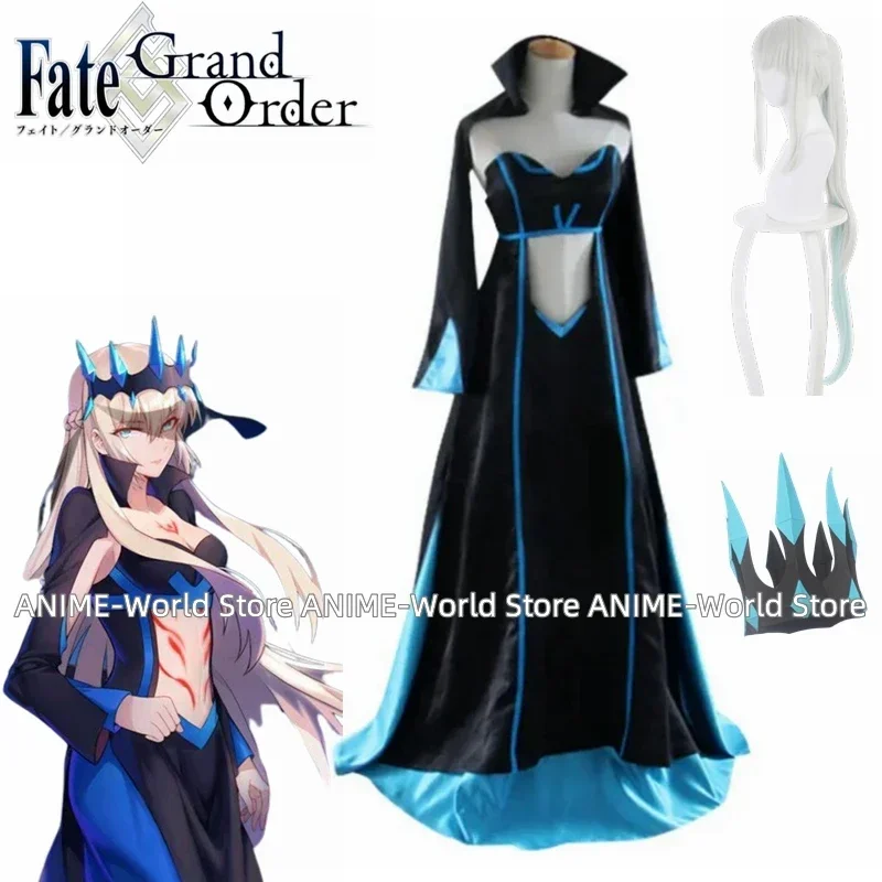 

Anime Fate Grand Order Fgo Fate/Apocrypha Morgan Le Fay Cosplay Costume Wig