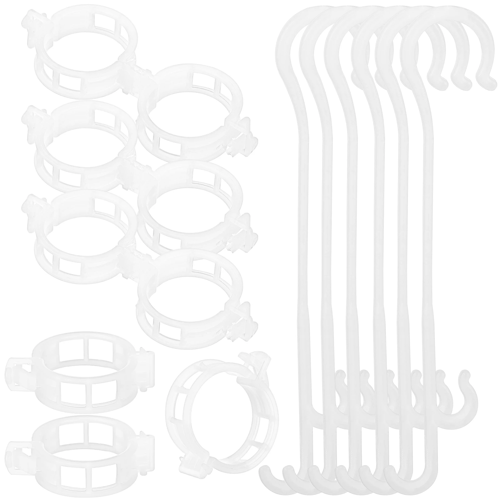 

200 Pcs Plant Support Clips 100 White Vine Ties 100 13cm Hooks for Tomato Pepper Eggplant Climbing Plants Trellis Gardening