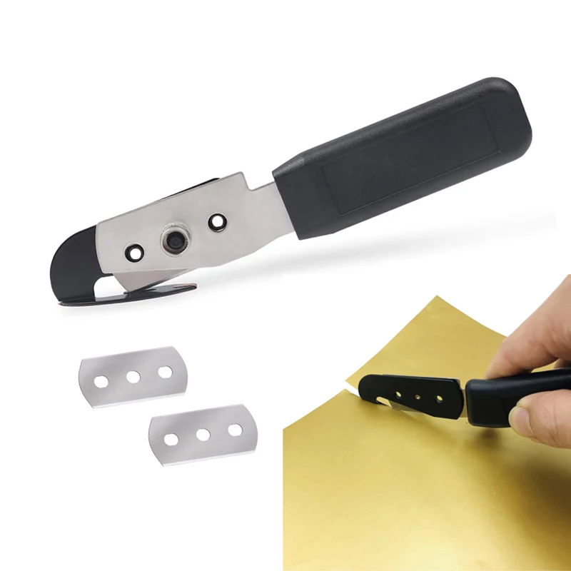 Car Wrap Knife Vinyl Wrap Cutter Paperback Slitter Window Tint Sticker Cutting Tool Carbon Film Safety Knife with Metal Blades