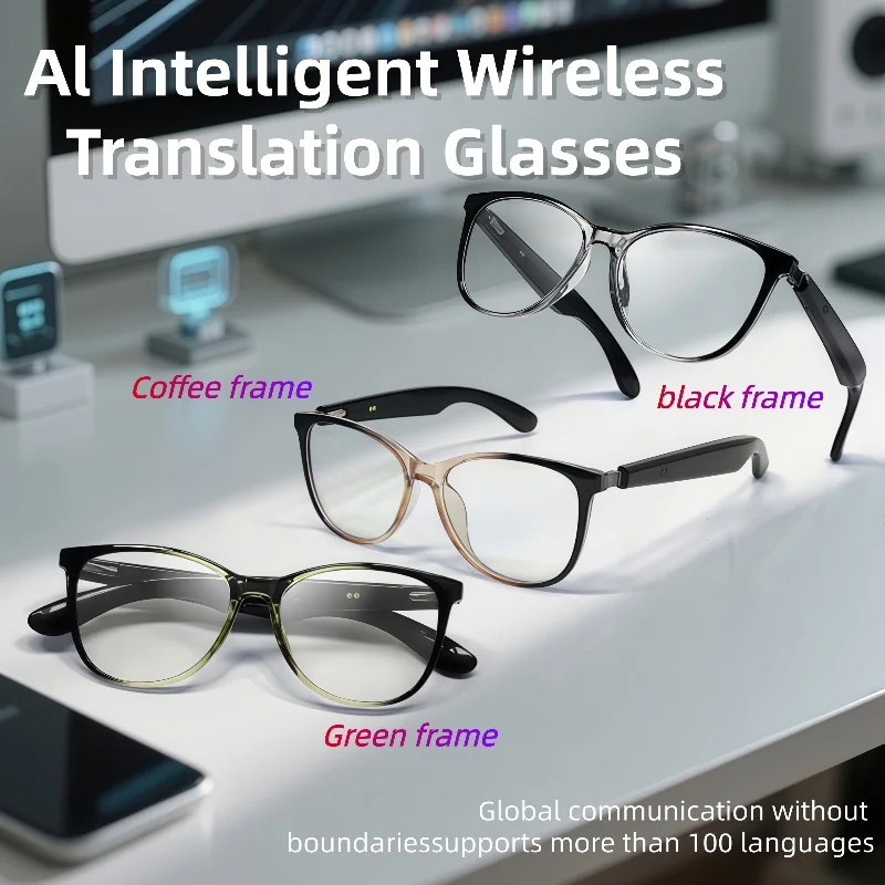 

GT-50 AI Smart Translate Sunglasses Bluetooth Call Noise Canceling Music Play BT Translate Smart Glasses for Studying Travaling