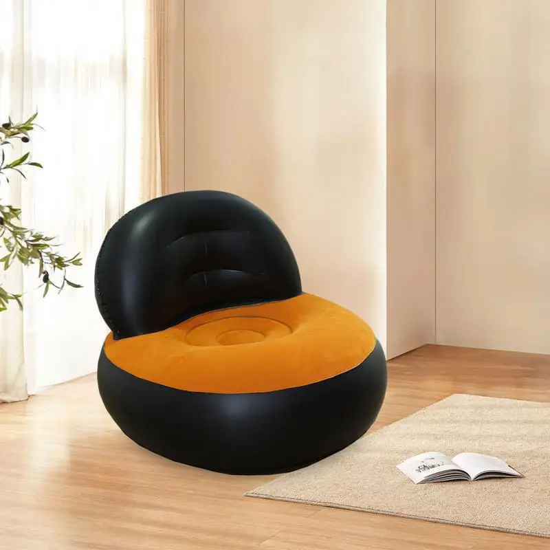 Inflatable Sofa Portable Blow Up Couch With Air Pump Air Chair Camping Furniture Folding Lazy Sofa For Indoor Outdoor