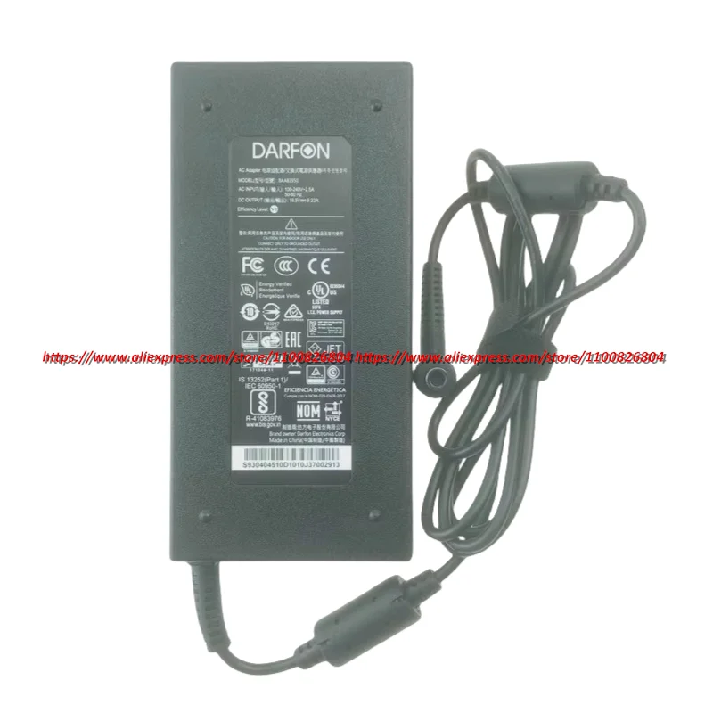 Genuine DARFON BAA81950 19.5V 9.23A 180W AC Adapter Charger For MSI GP73 GE65 GL65 GP63 Leopard 8RE Gaming Laptop Power Supply